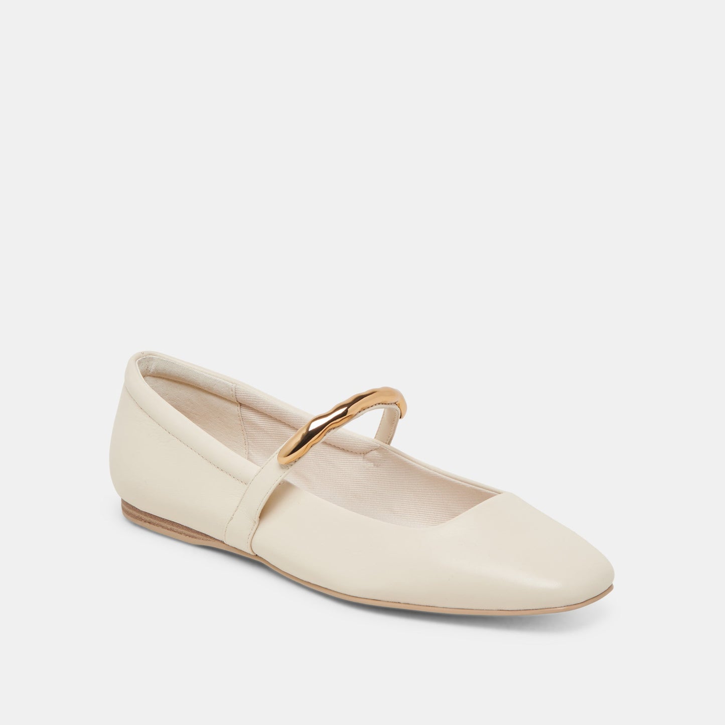 RADYA BALLET FLATS CREME LEATHER - Dolce Vita