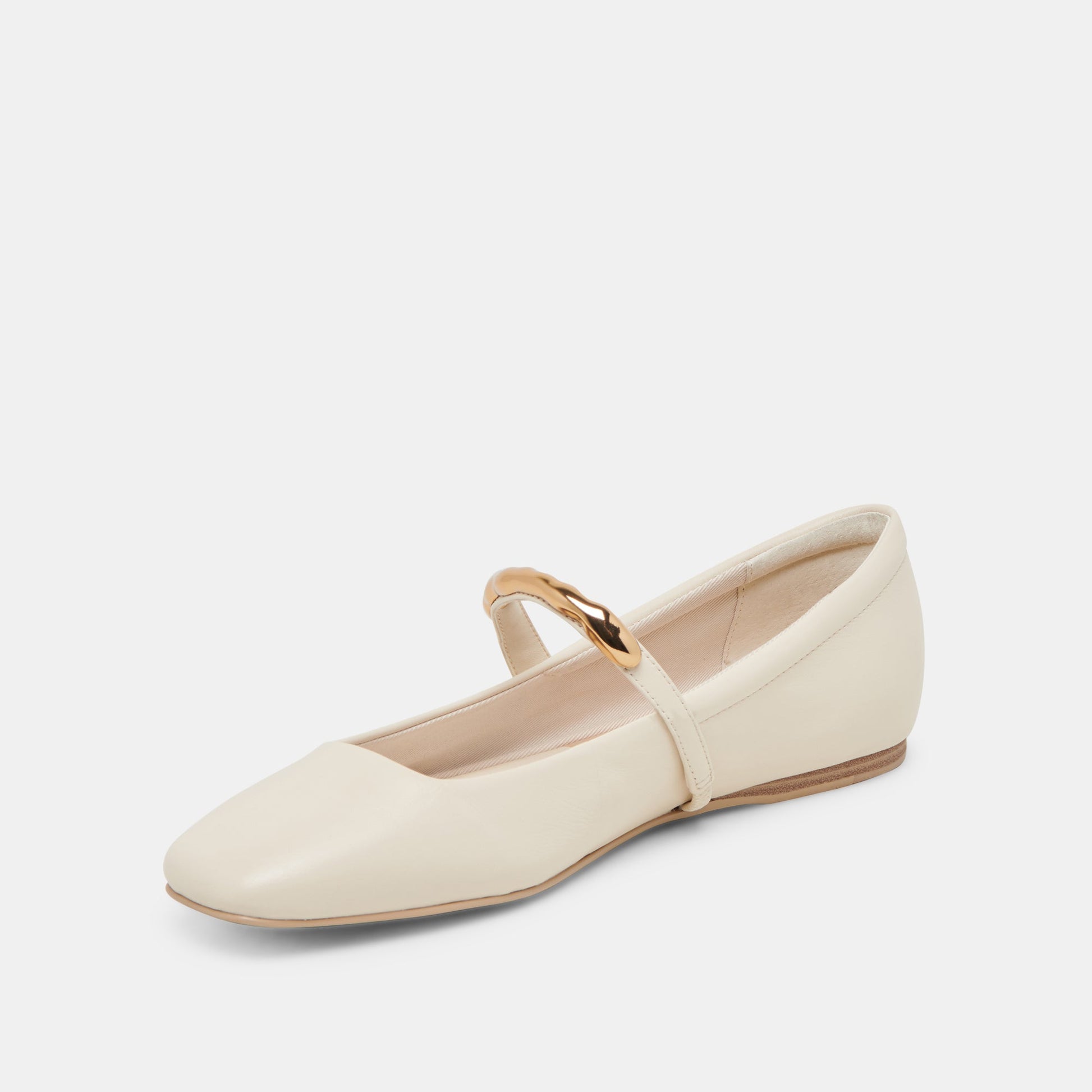RADYA BALLET FLATS CREME LEATHER - Dolce Vita