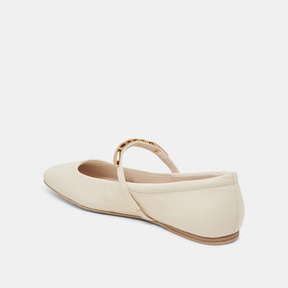 RADYA BALLET FLATS CREME LEATHER - Dolce Vita