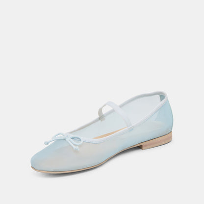 CADEL BALLET FLATS ICE BLUE MESH - Dolce Vita
