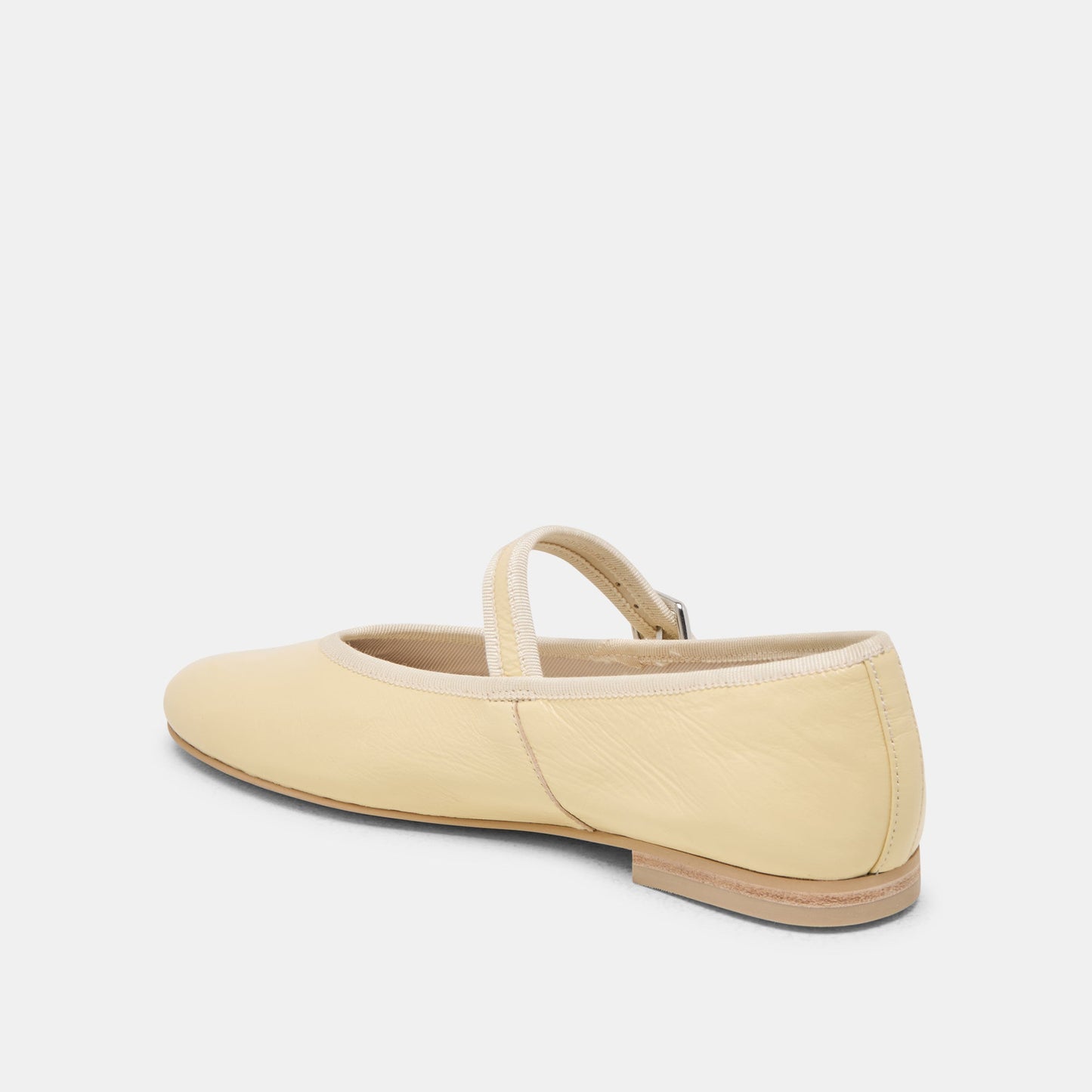 Roslyn Light Yellow Leather Ballet Flats - Dolce Vita