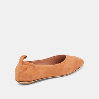VINNIE BALLET FLATS AMBER SUEDE - Dolce Vita