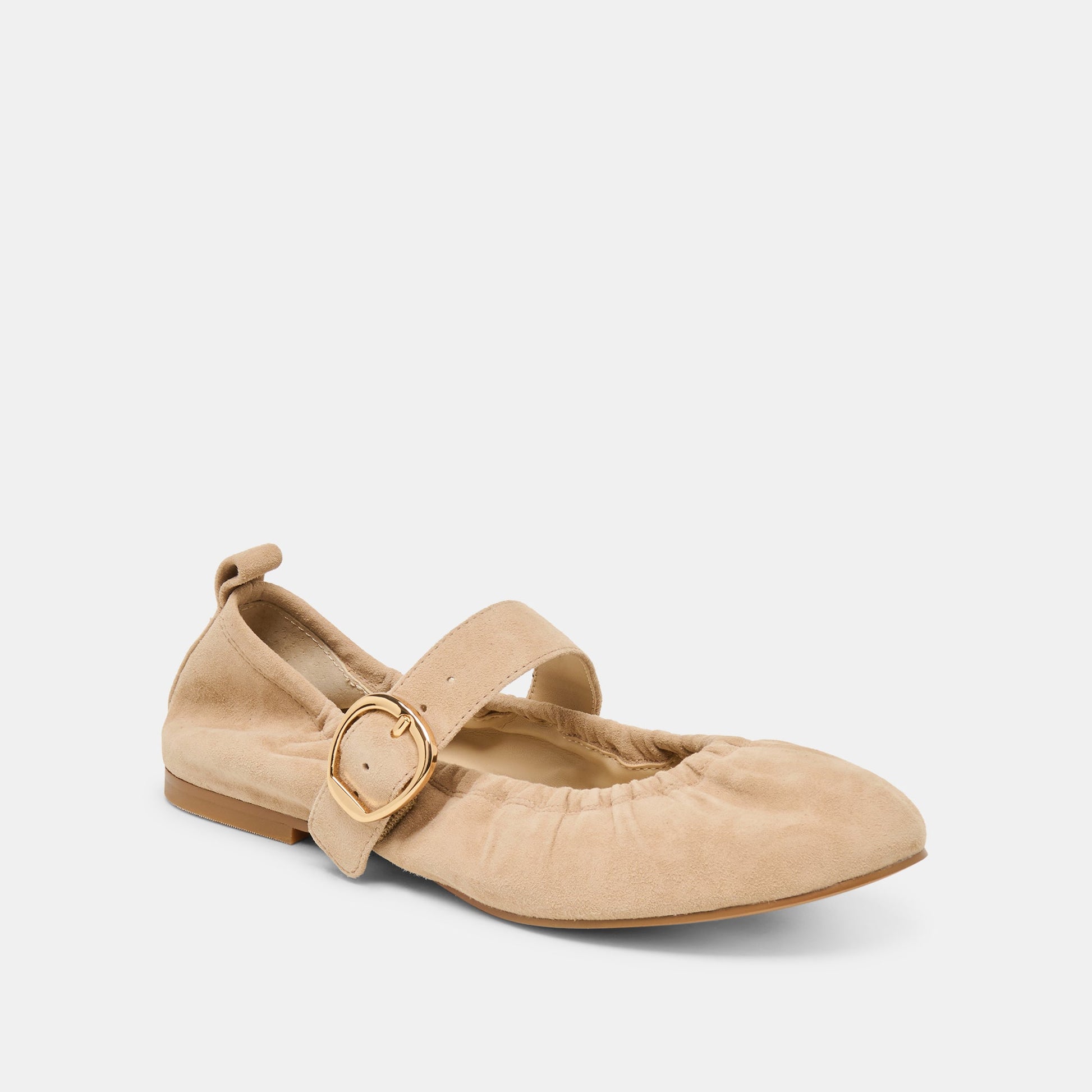 Caely Camel Suede Ballet Flats - Dolce Vita