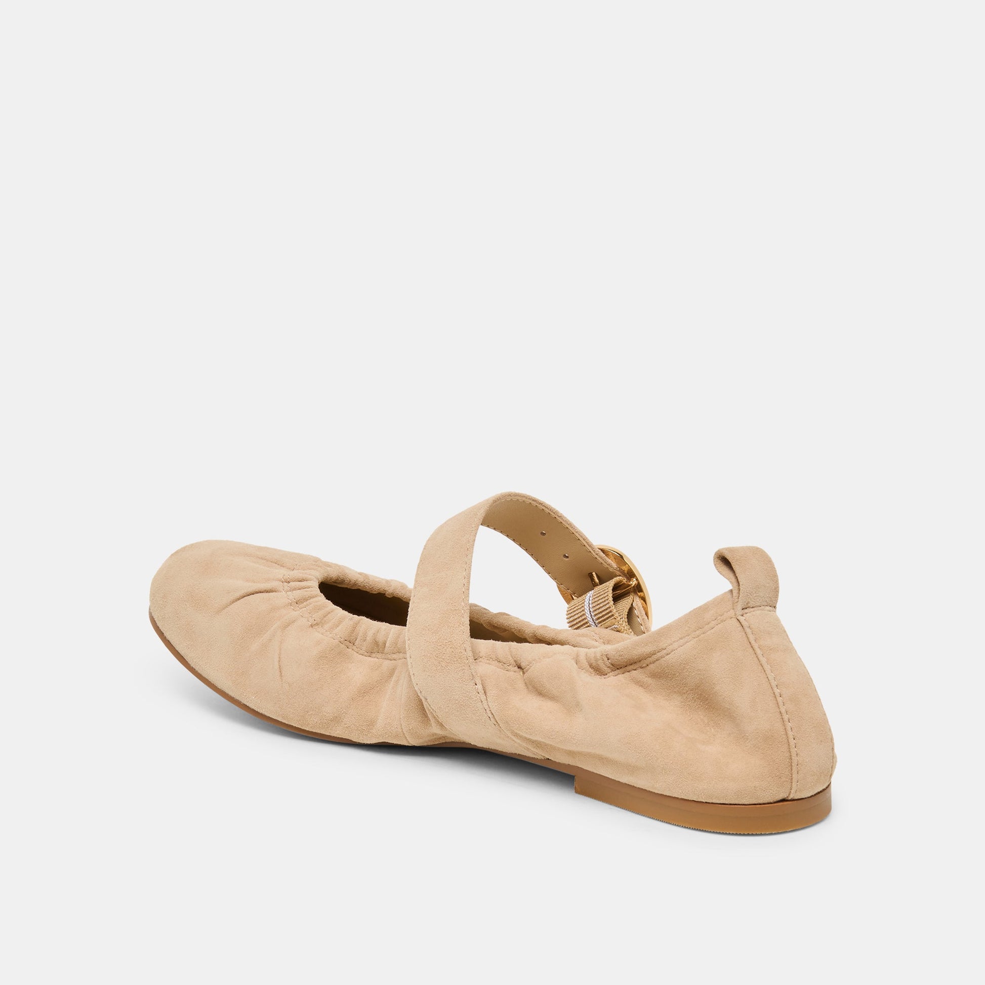 Caely Camel Suede Ballet Flats - Dolce Vita