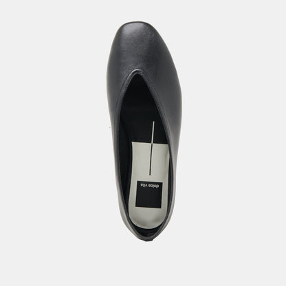Braidy Black Leather Ballet Flats - Dolce Vita