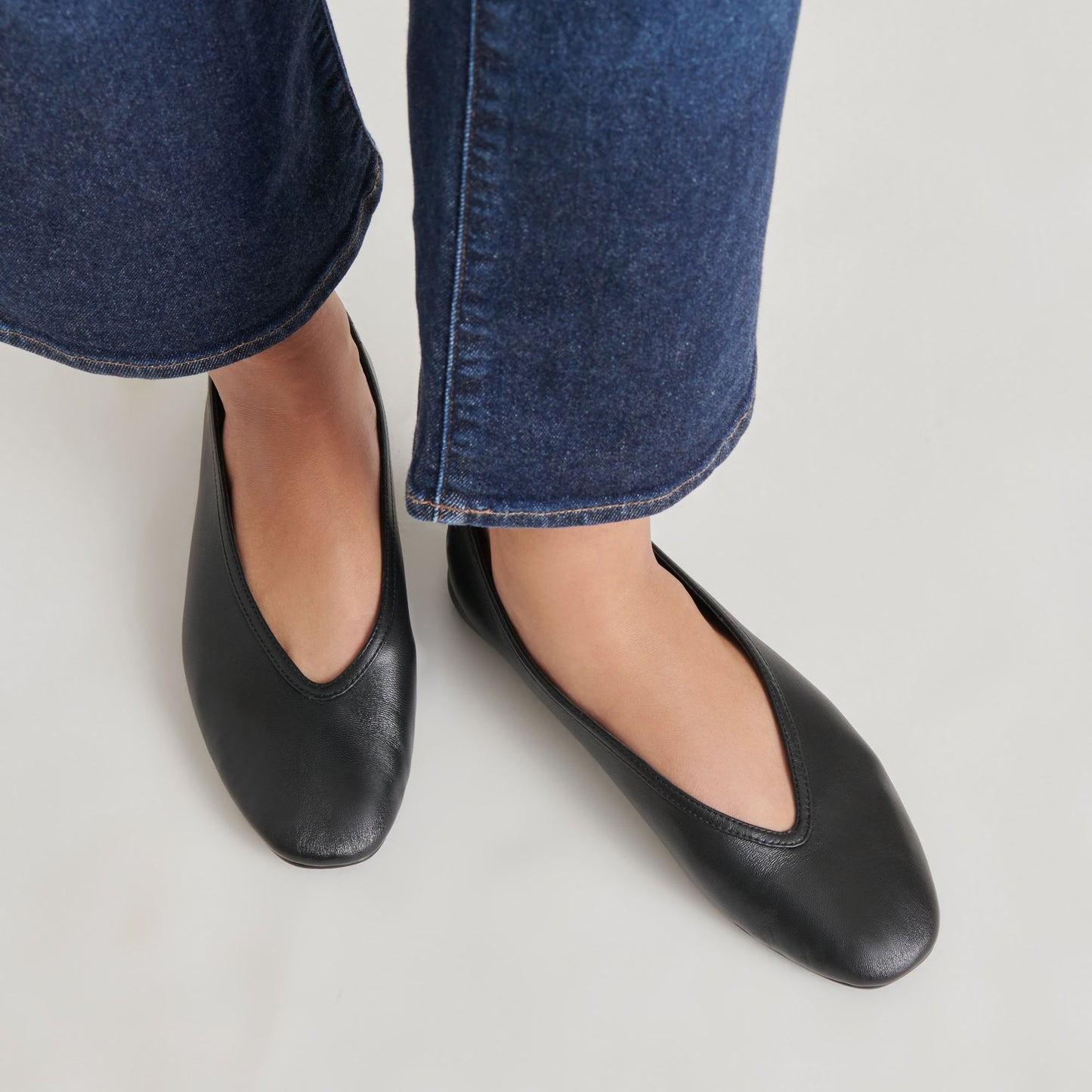 Braidy Black Leather Ballet Flats - Dolce Vita