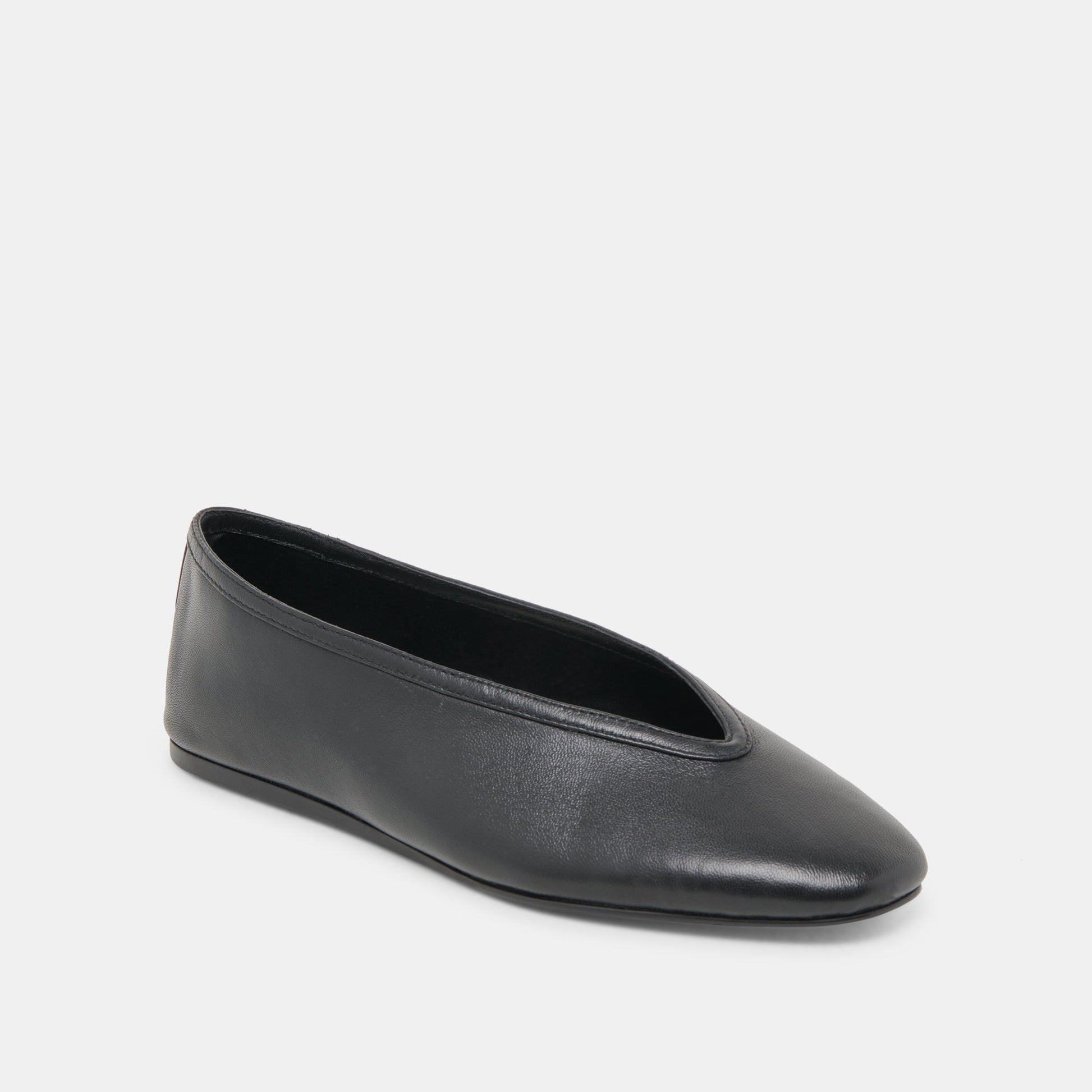 Braidy Black Leather Ballet Flats - Dolce Vita