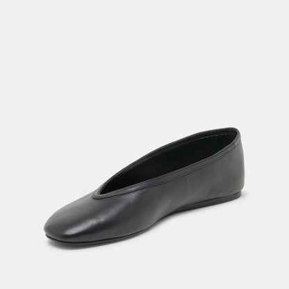Braidy Black Leather Ballet Flats - Dolce Vita