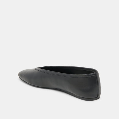 Braidy Black Leather Ballet Flats - Dolce Vita