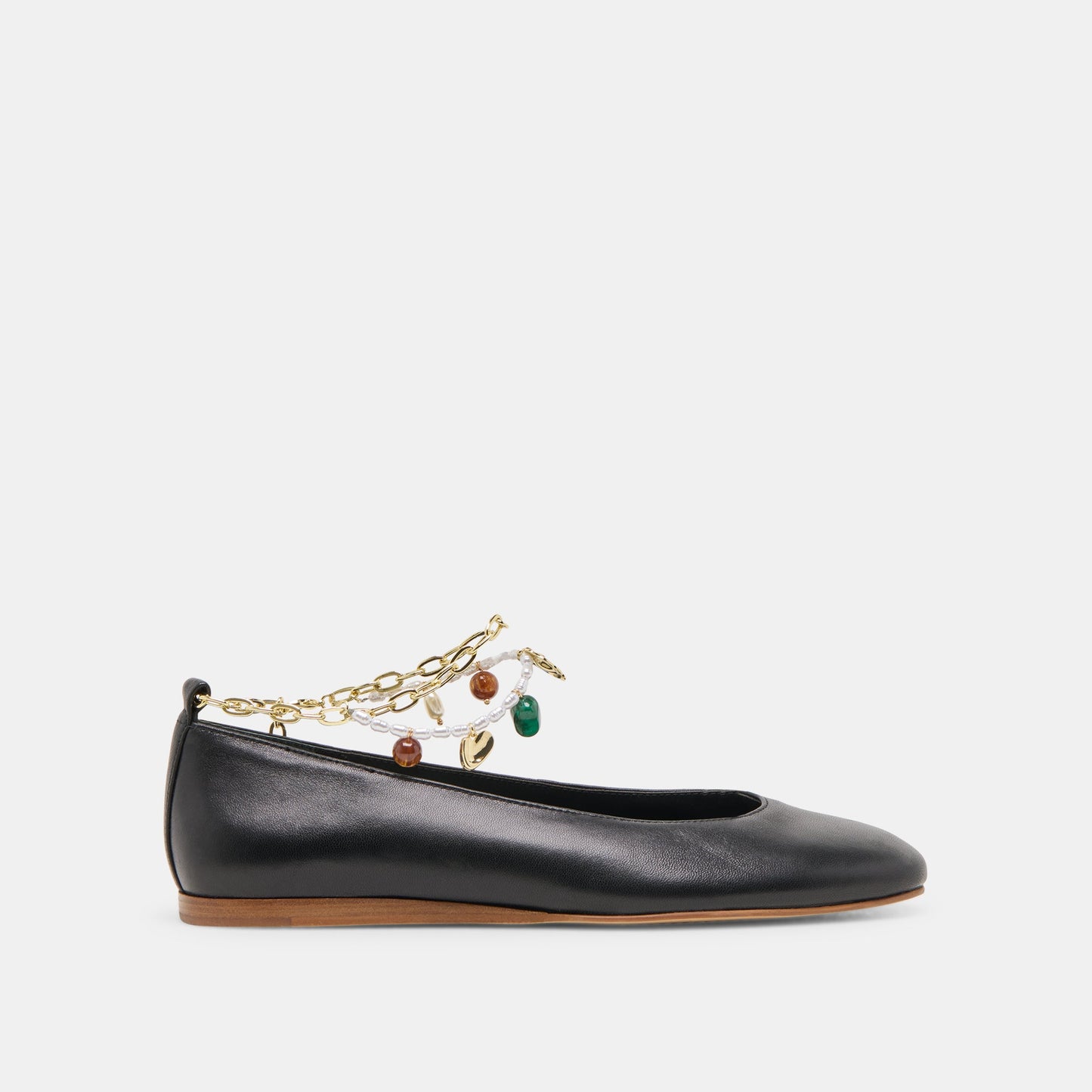 Baiden Black Leather Ballet Flats - Dolce Vita
