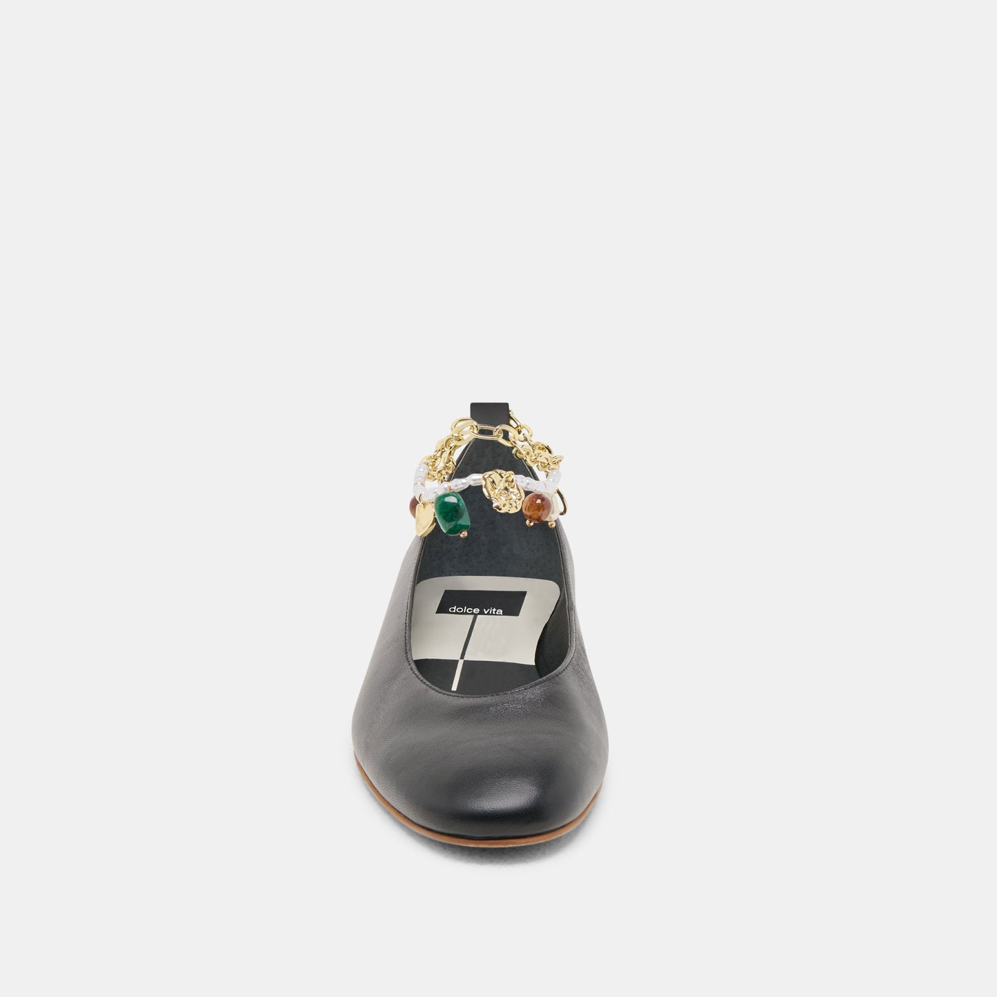 Baiden Black Leather Ballet Flats - Dolce Vita