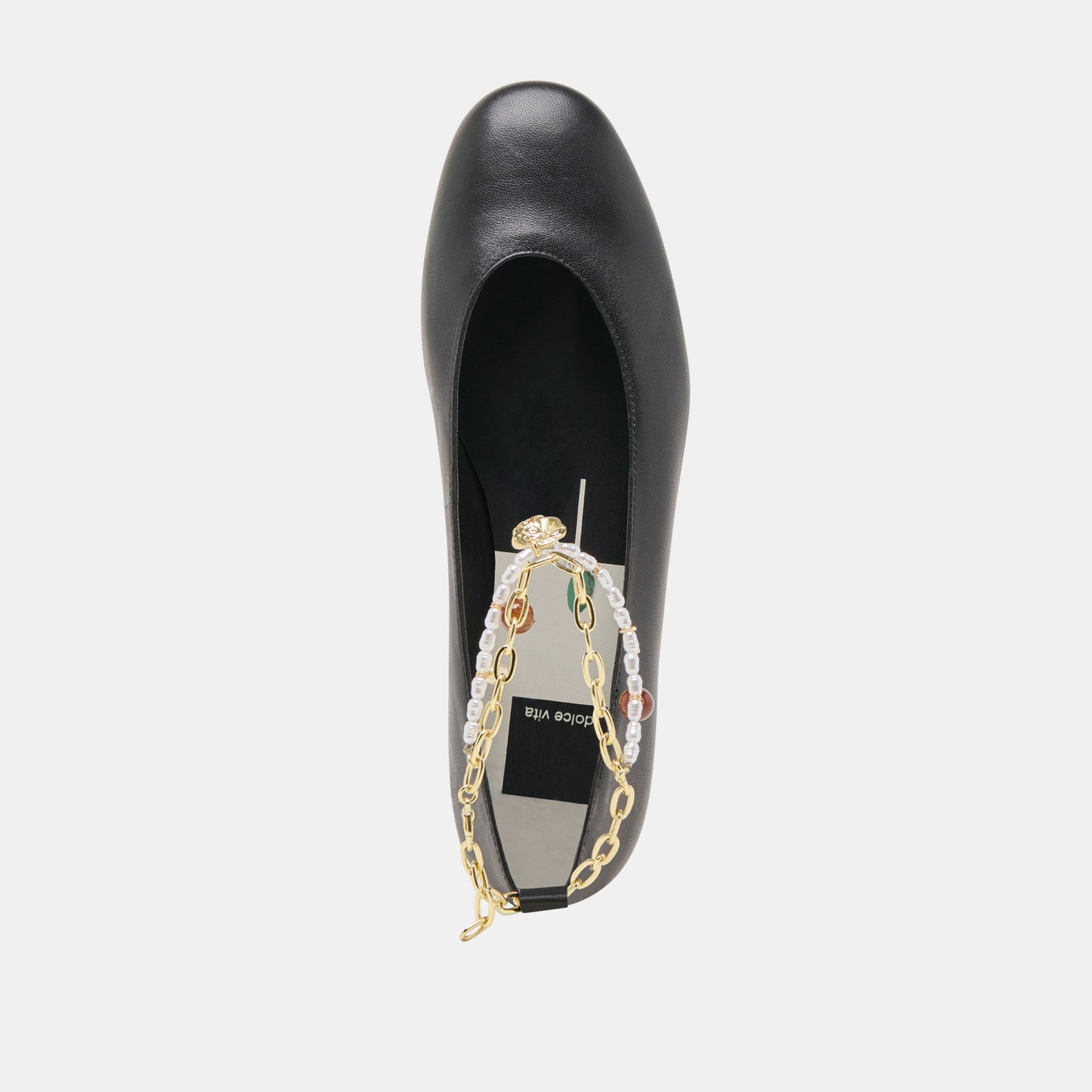 Baiden Black Leather Ballet Flats - Dolce Vita
