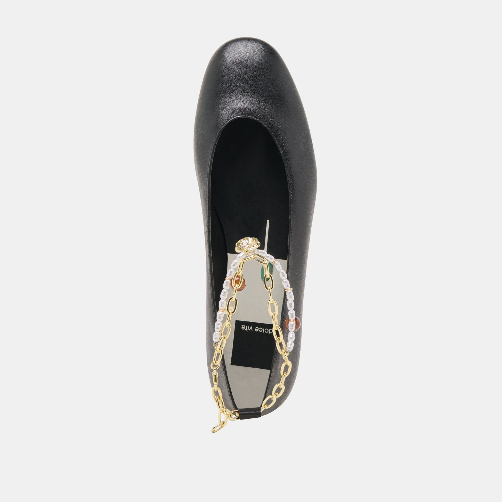 Baiden Black Leather Ballet Flats - Dolce Vita