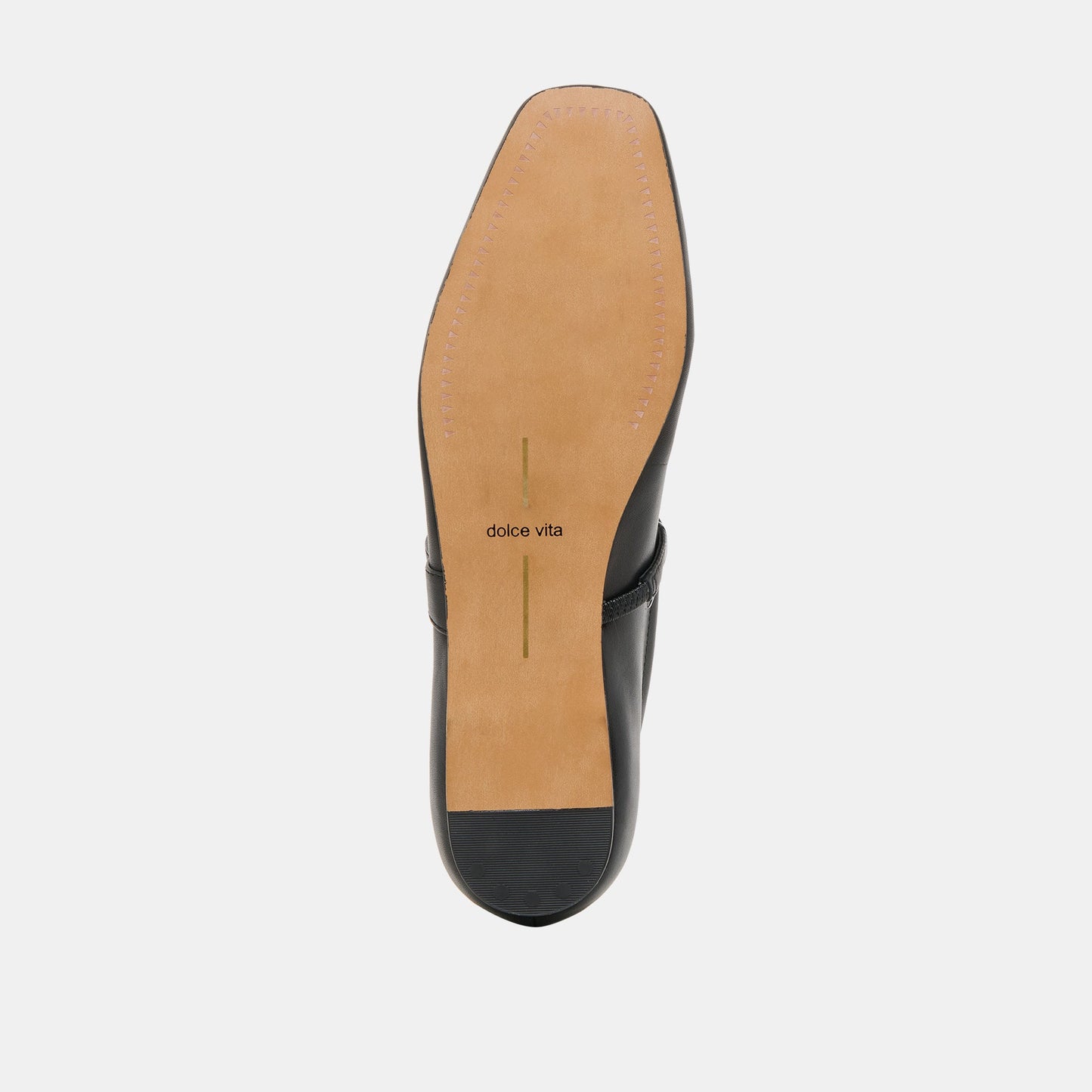 RADYA BALLET FLATS BLACK LEATHER - Dolce Vita