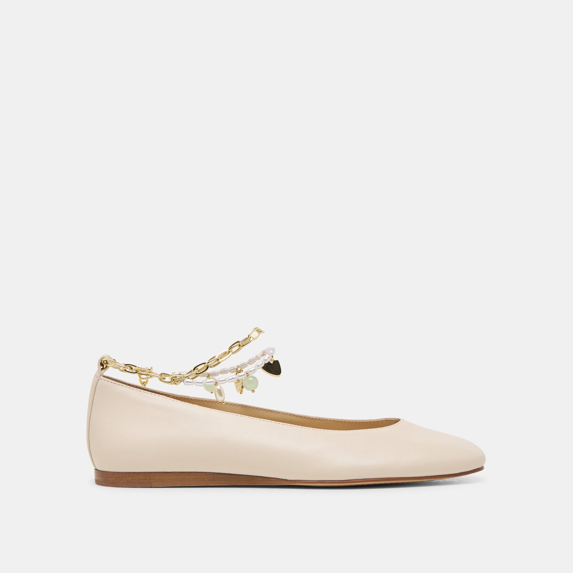 Baiden Bone Leather Ballet Flats - Dolce Vita