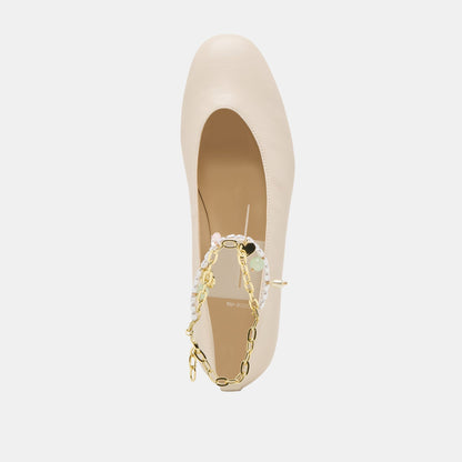 Baiden Bone Leather Ballet Flats - Dolce Vita
