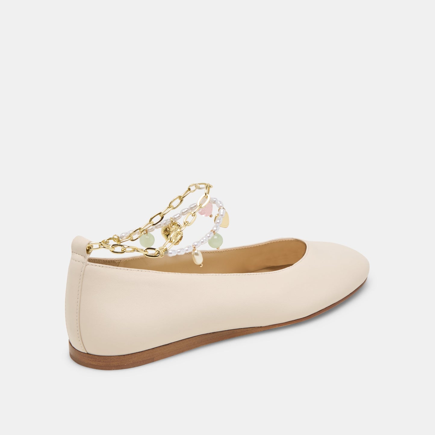 Baiden Bone Leather Ballet Flats - Dolce Vita
