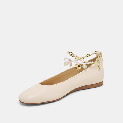 Baiden Bone Leather Ballet Flats - Dolce Vita