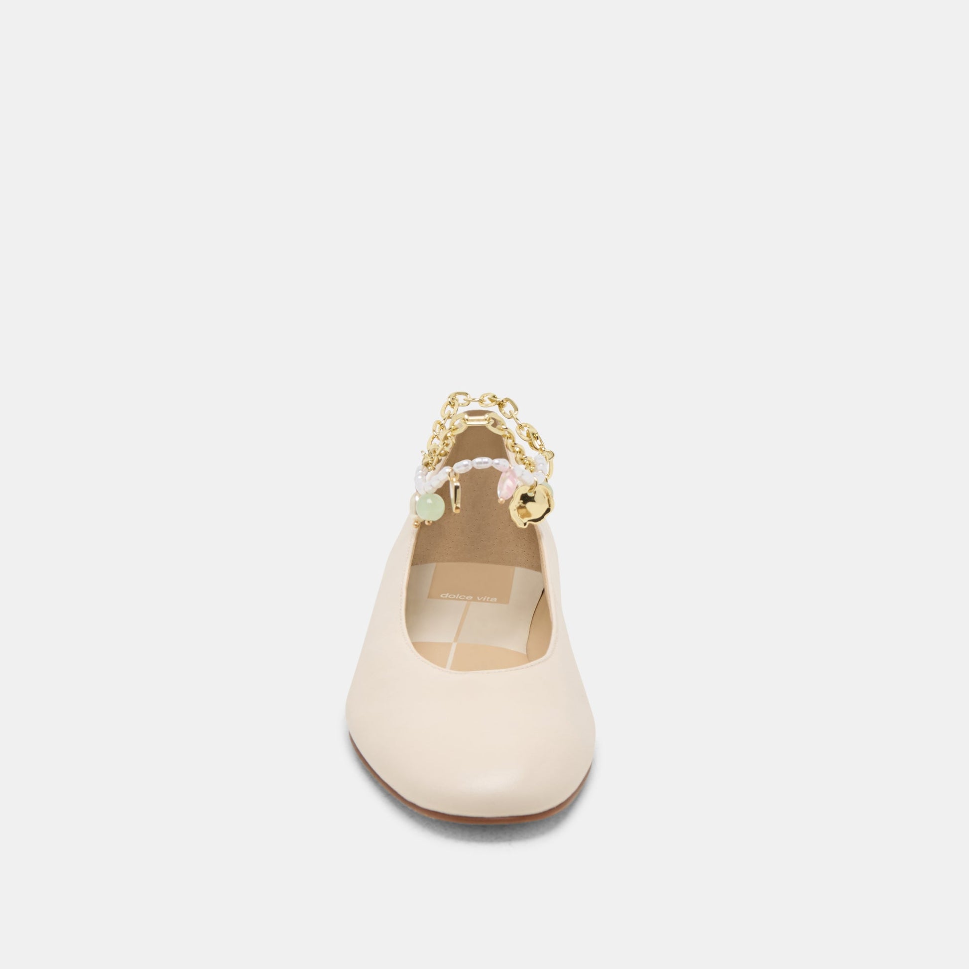 Baiden Bone Leather Ballet Flats - Dolce Vita