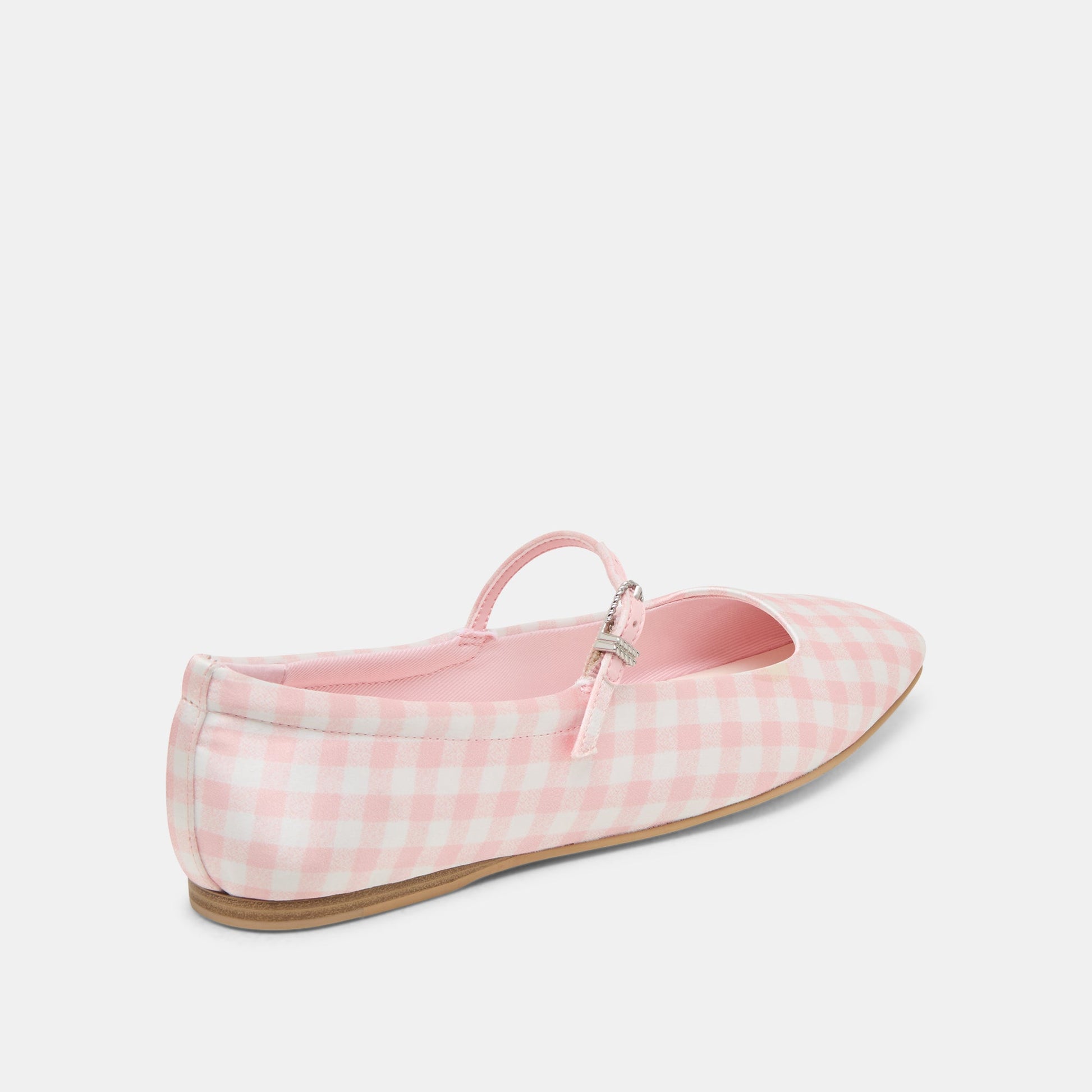 Reyes X Byrdie Golf Pink Plaid Gingham Wide Ballet Flats - Dolce Vita