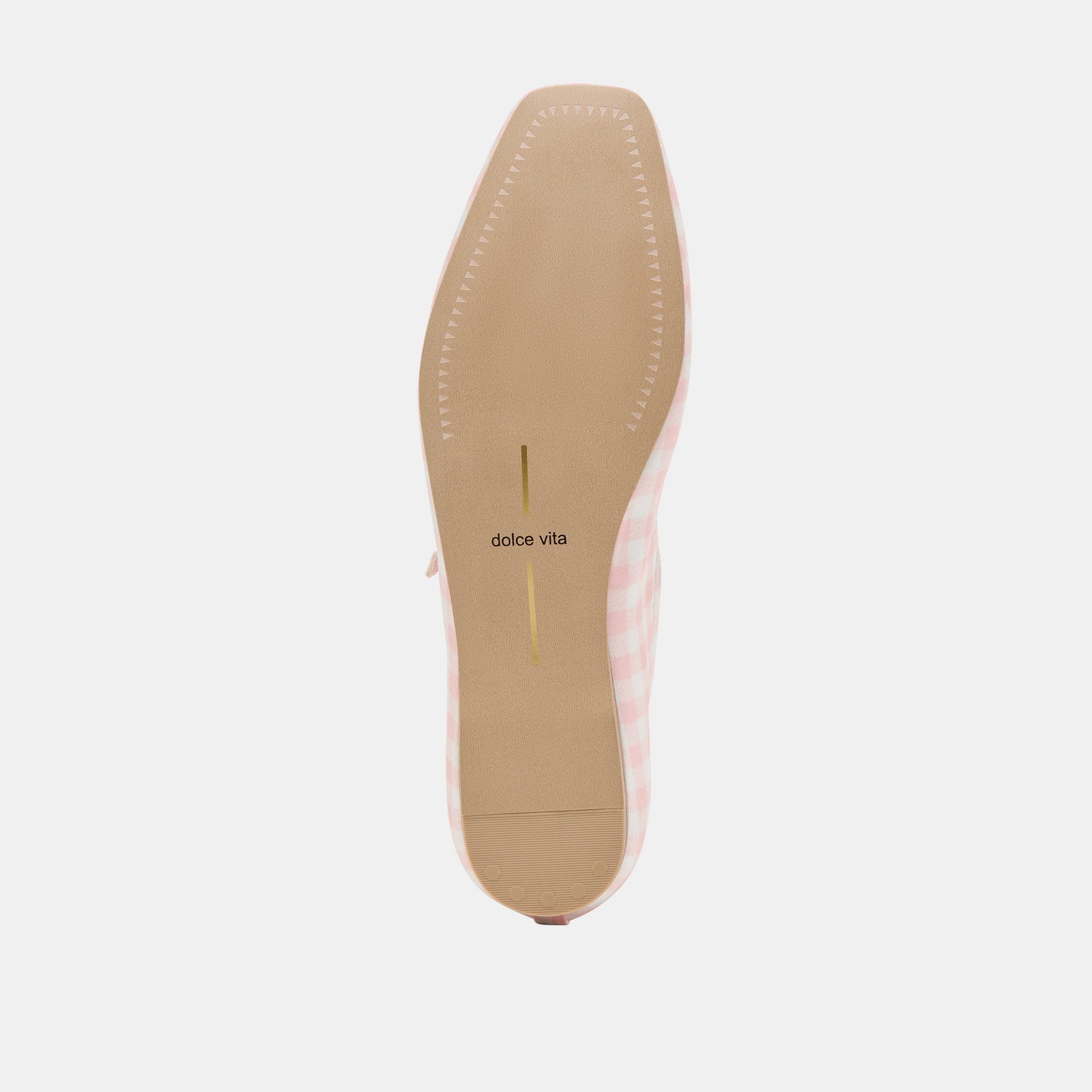Reyes X Byrdie Golf Pink Plaid Gingham Wide Ballet Flats - Dolce Vita