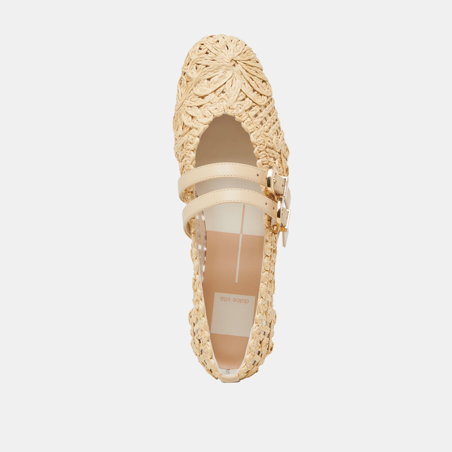 BAYLEE SUNFLOWER BALLET FLATS LT NATURAL MACRAME - Dolce Vita