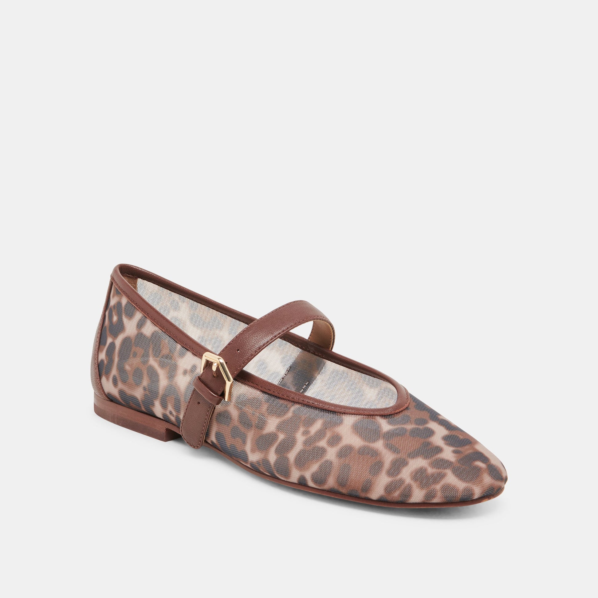 ROSLYN BALLET FLATS LEOPARD MESH - Dolce Vita