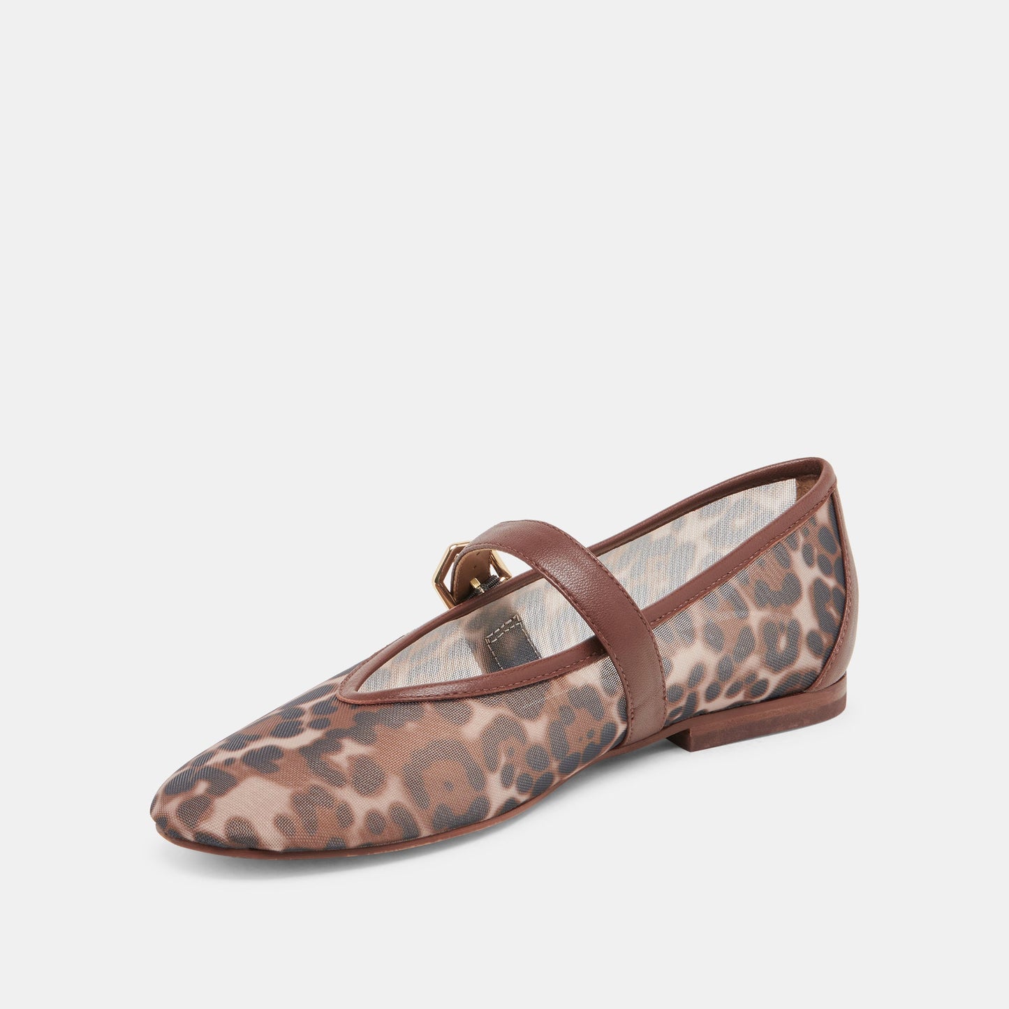 ROSLYN BALLET FLATS LEOPARD MESH - Dolce Vita