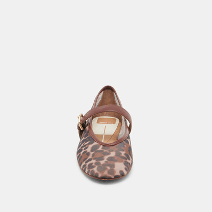 ROSLYN BALLET FLATS LEOPARD MESH - Dolce Vita