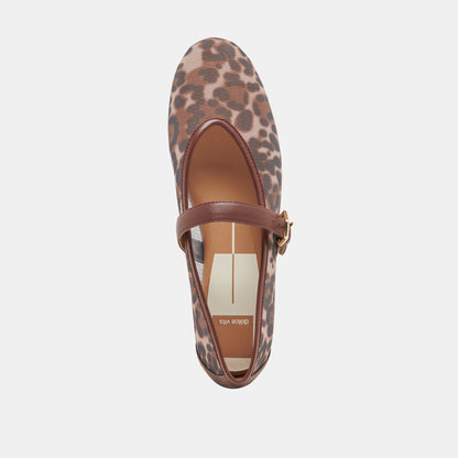 ROSLYN BALLET FLATS LEOPARD MESH - Dolce Vita