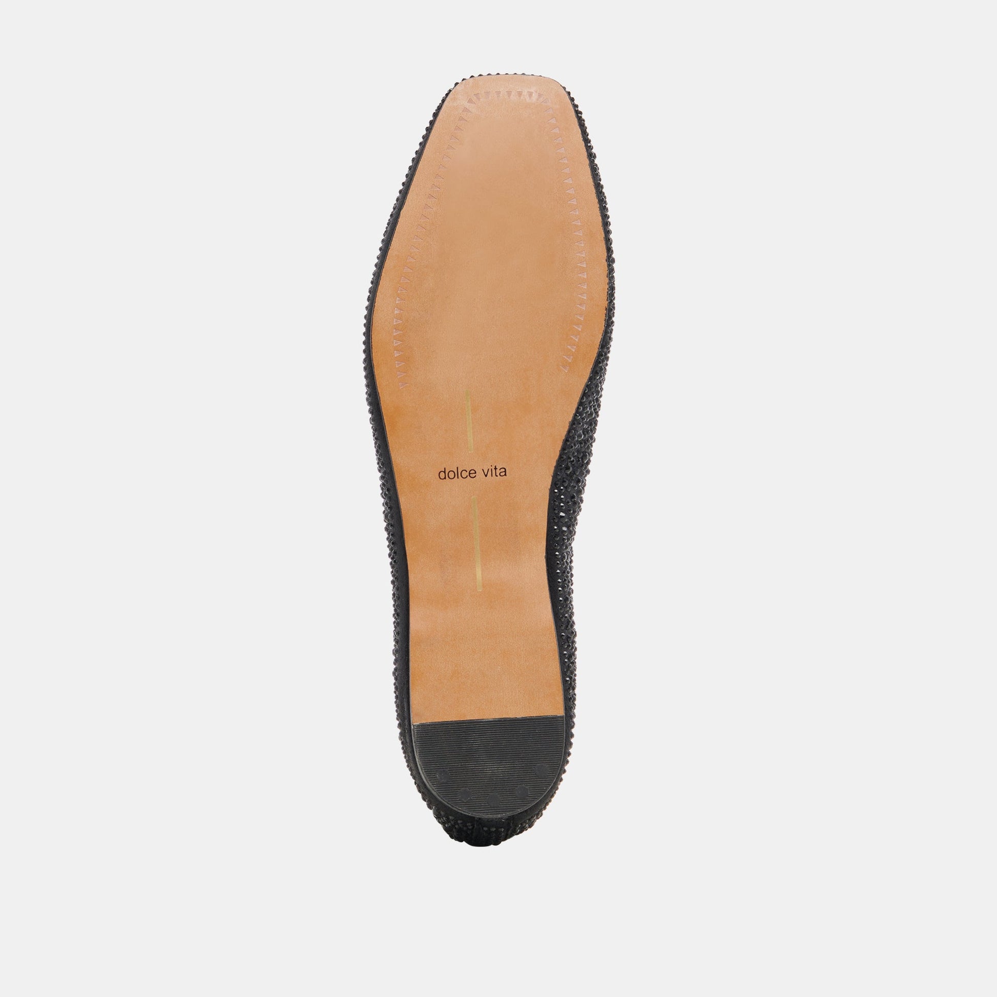 REYES CRYSTAL BALLET FLATS BLACK METALLIC CRYSTAL - Dolce Vita