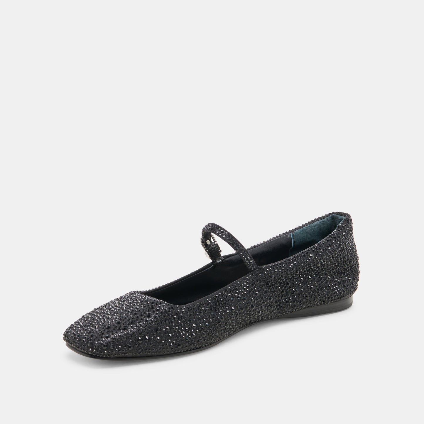 REYES CRYSTAL BALLET FLATS BLACK METALLIC CRYSTAL - Dolce Vita