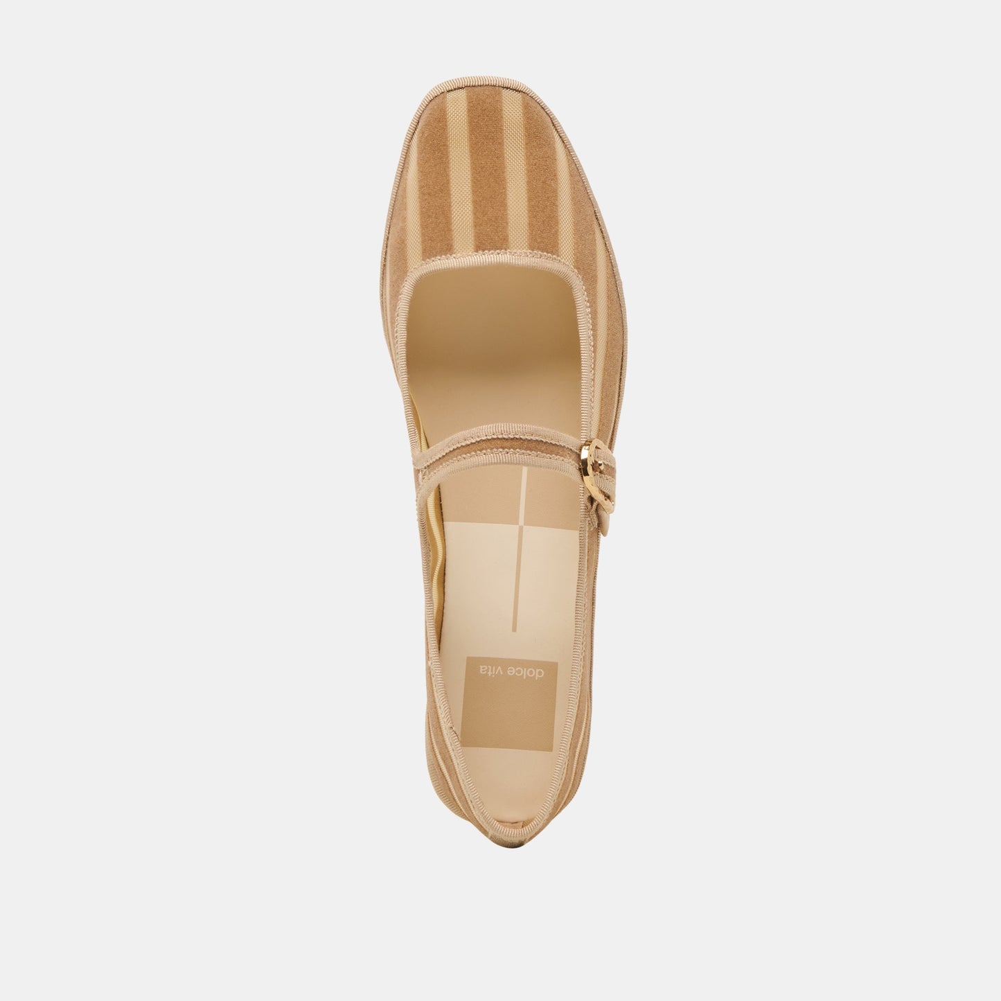 TAMEKA BALLET FLATS TAN STRIPE MESH - Dolce Vita