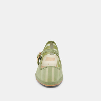 TAMEKA BALLET FLATS JADE STRIPE MESH - Dolce Vita