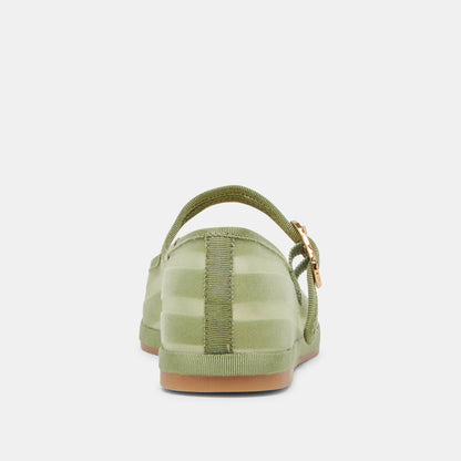 TAMEKA BALLET FLATS JADE STRIPE MESH - Dolce Vita