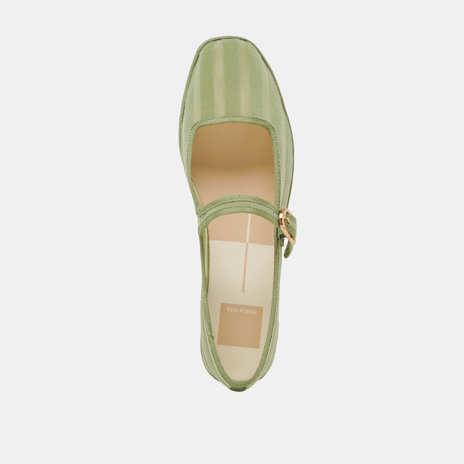 TAMEKA BALLET FLATS JADE STRIPE MESH - Dolce Vita