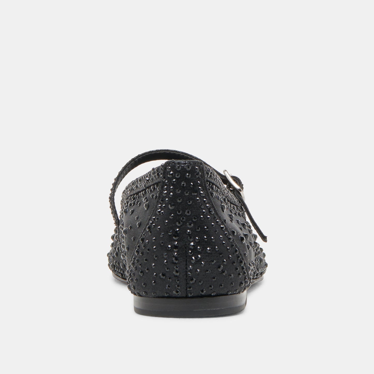 REYES CRYSTAL BALLET FLATS BLACK MESH - Dolce Vita
