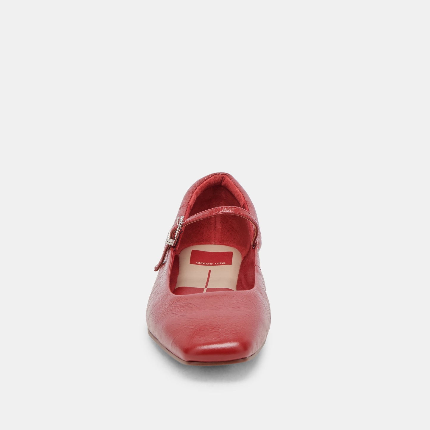 Reyes Ballet Flats Red Crinkle Patent - Dolce Vita