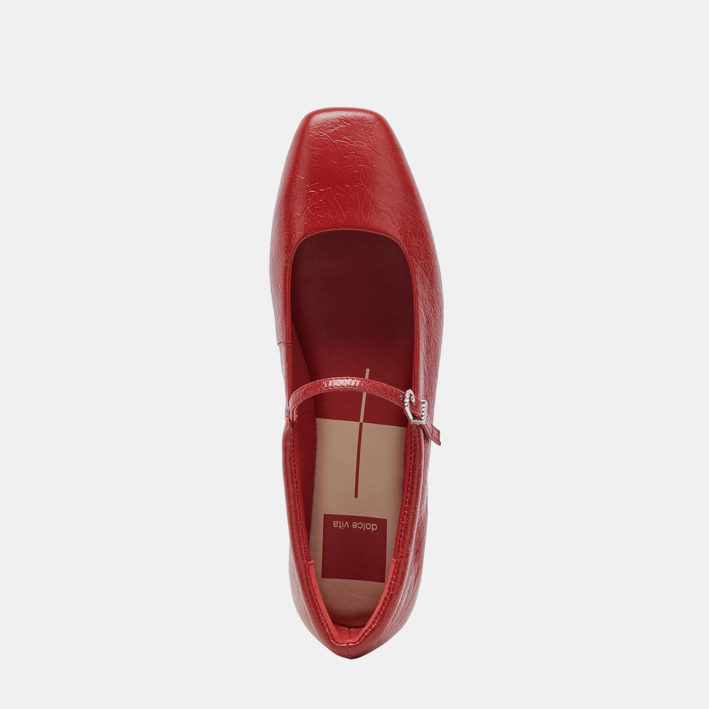 Reyes Ballet Flats Red Crinkle Patent - Dolce Vita