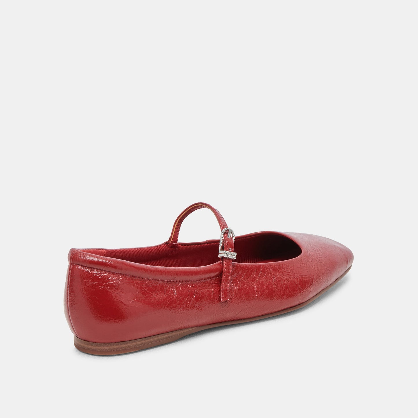 Reyes Ballet Flats Red Crinkle Patent - Dolce Vita