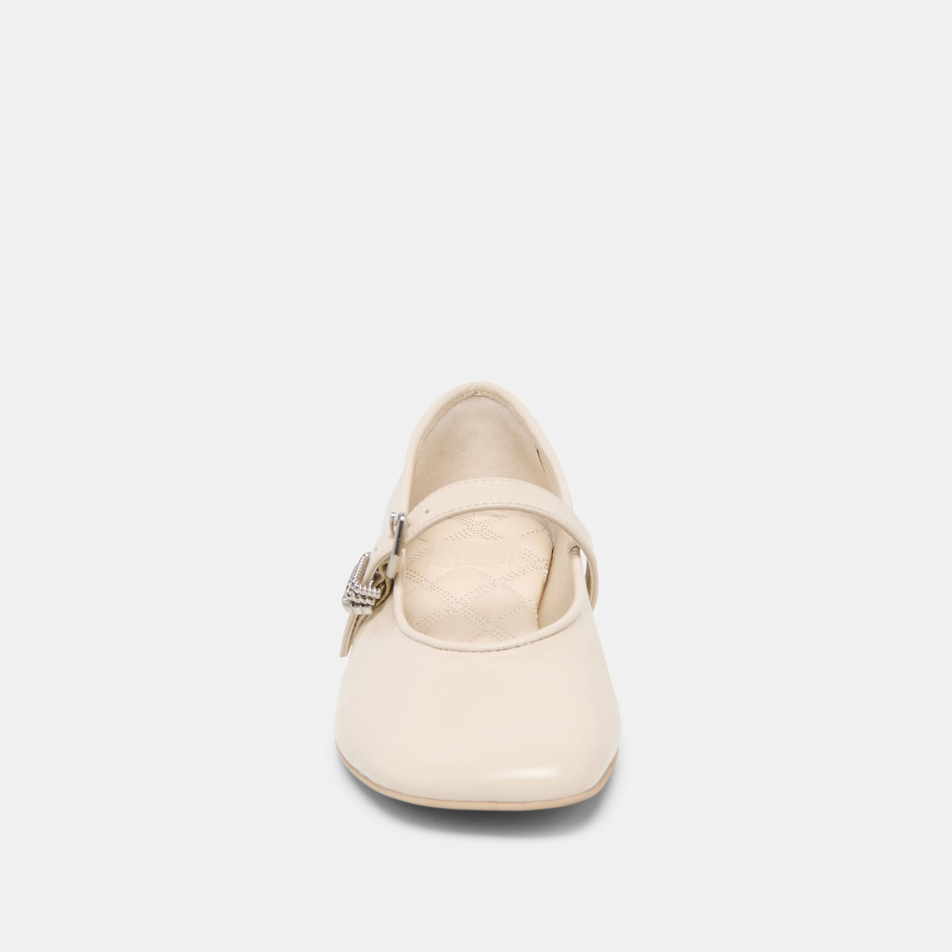 Alizza Creme Crinkle Patent Ballet Flats - Dolce Vita