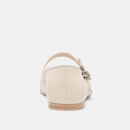 Alizza Creme Crinkle Patent Ballet Flats - Dolce Vita