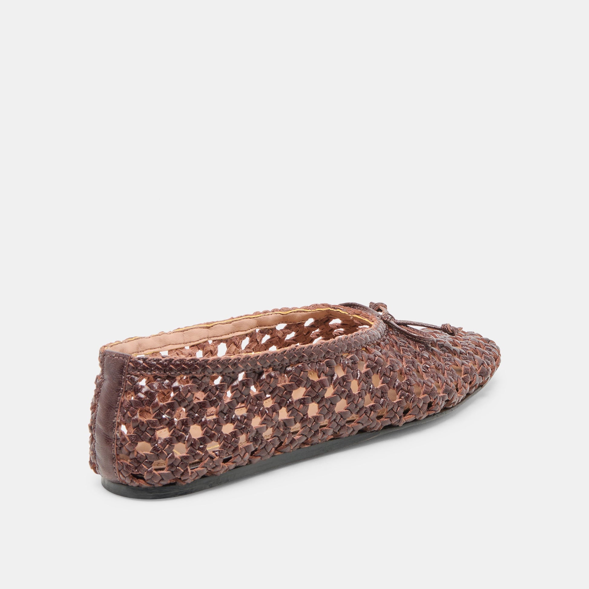 Edda Brown Woven Leather Ballet Flats - Dolce Vita