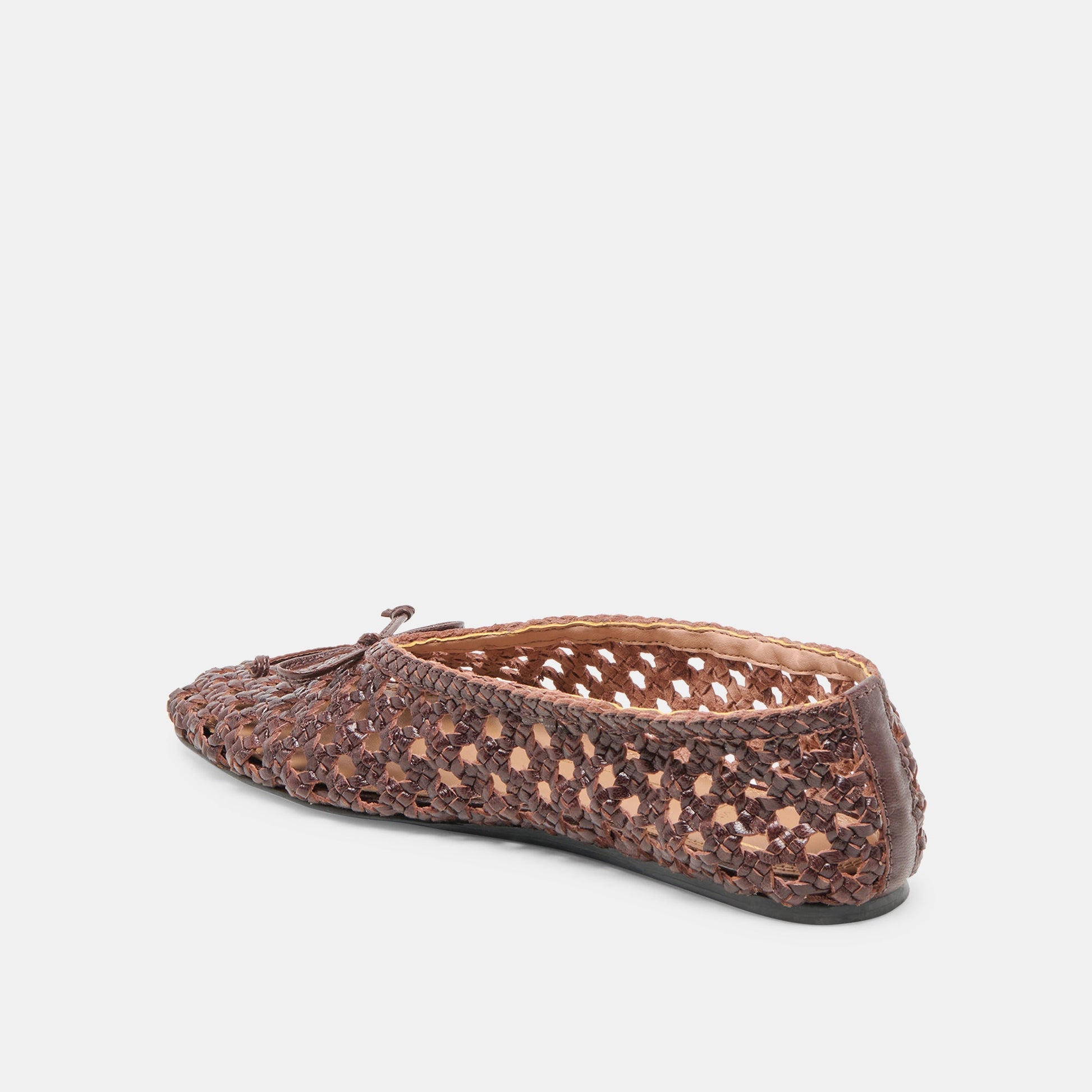Edda Brown Woven Leather Ballet Flats - Dolce Vita