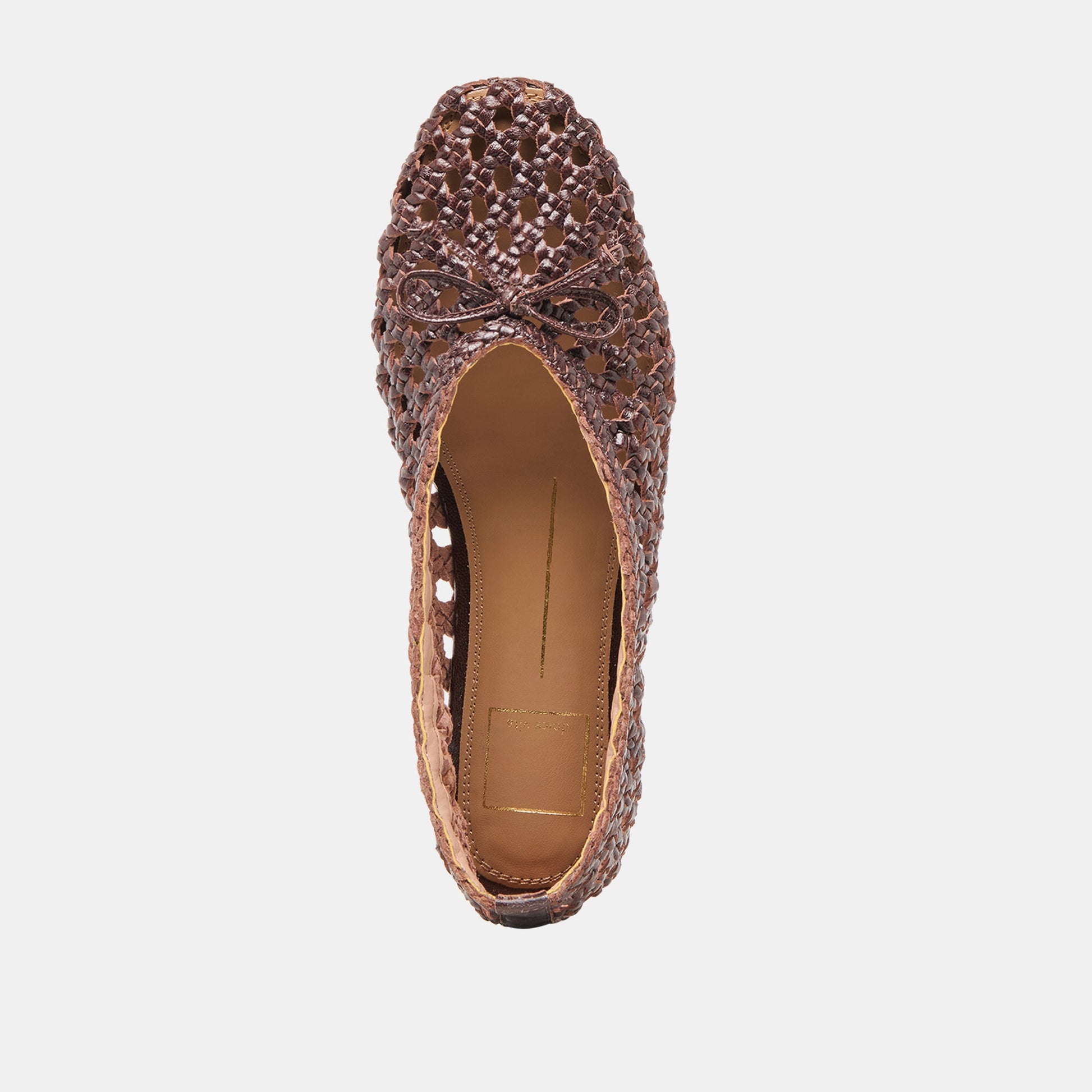Edda Brown Woven Leather Ballet Flats - Dolce Vita