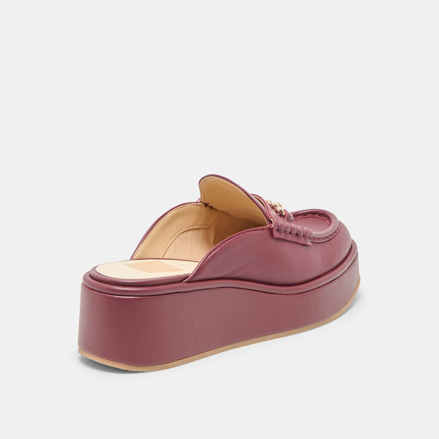 Dorrel Maroon Leather Loafers - Dolce Vita