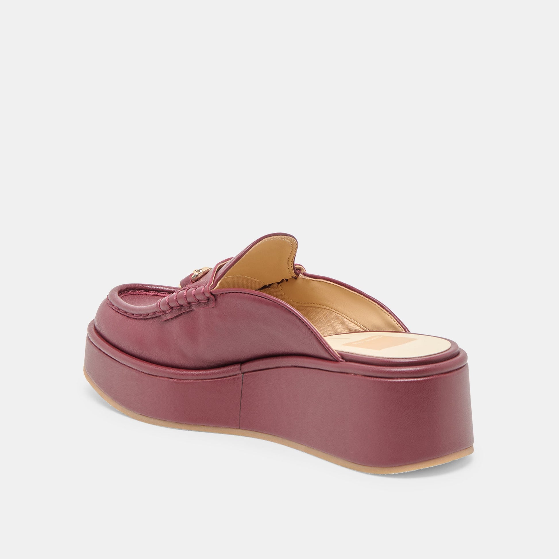 Dorrel Maroon Leather Loafers - Dolce Vita