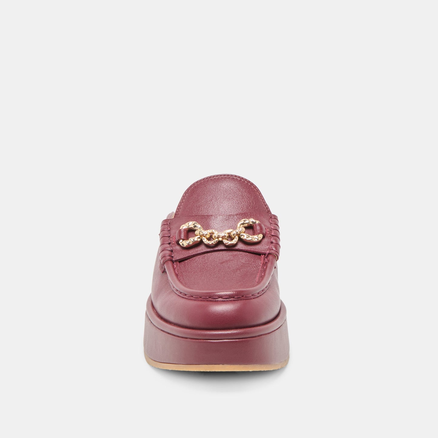 Dorrel Maroon Leather Loafers - Dolce Vita