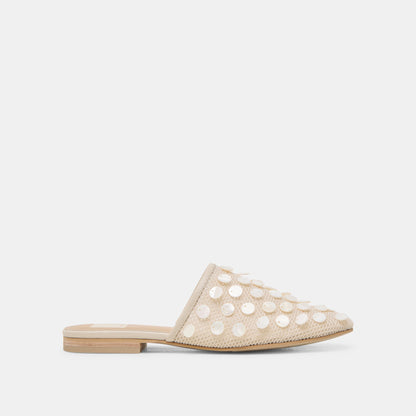 Rova Bead Ivory Disc Mesh Flats - Dolce Vita