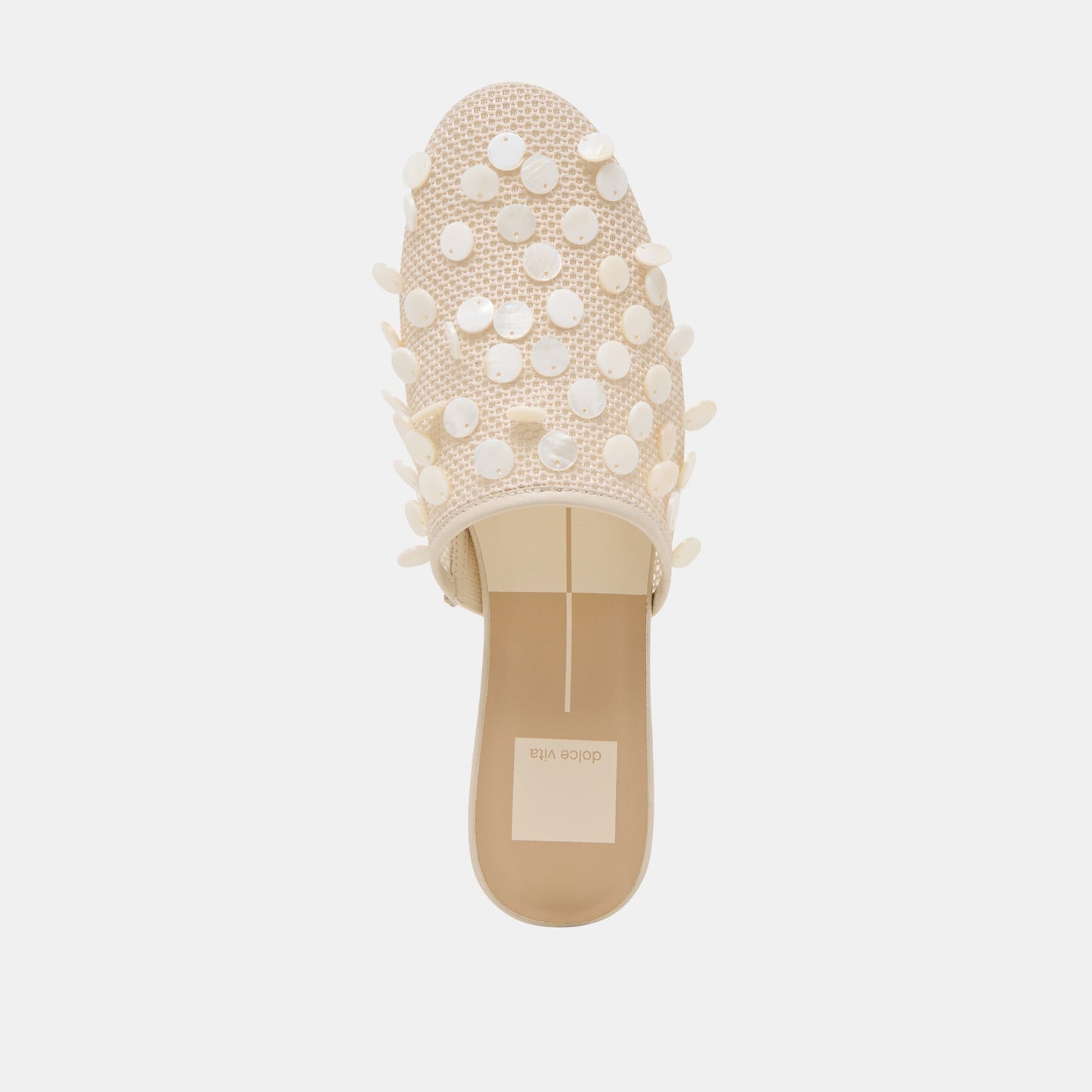 Rova Bead Ivory Disc Mesh Flats - Dolce Vita